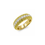 Yellow and White Diamond Ring-Yellow and White Diamond Ring