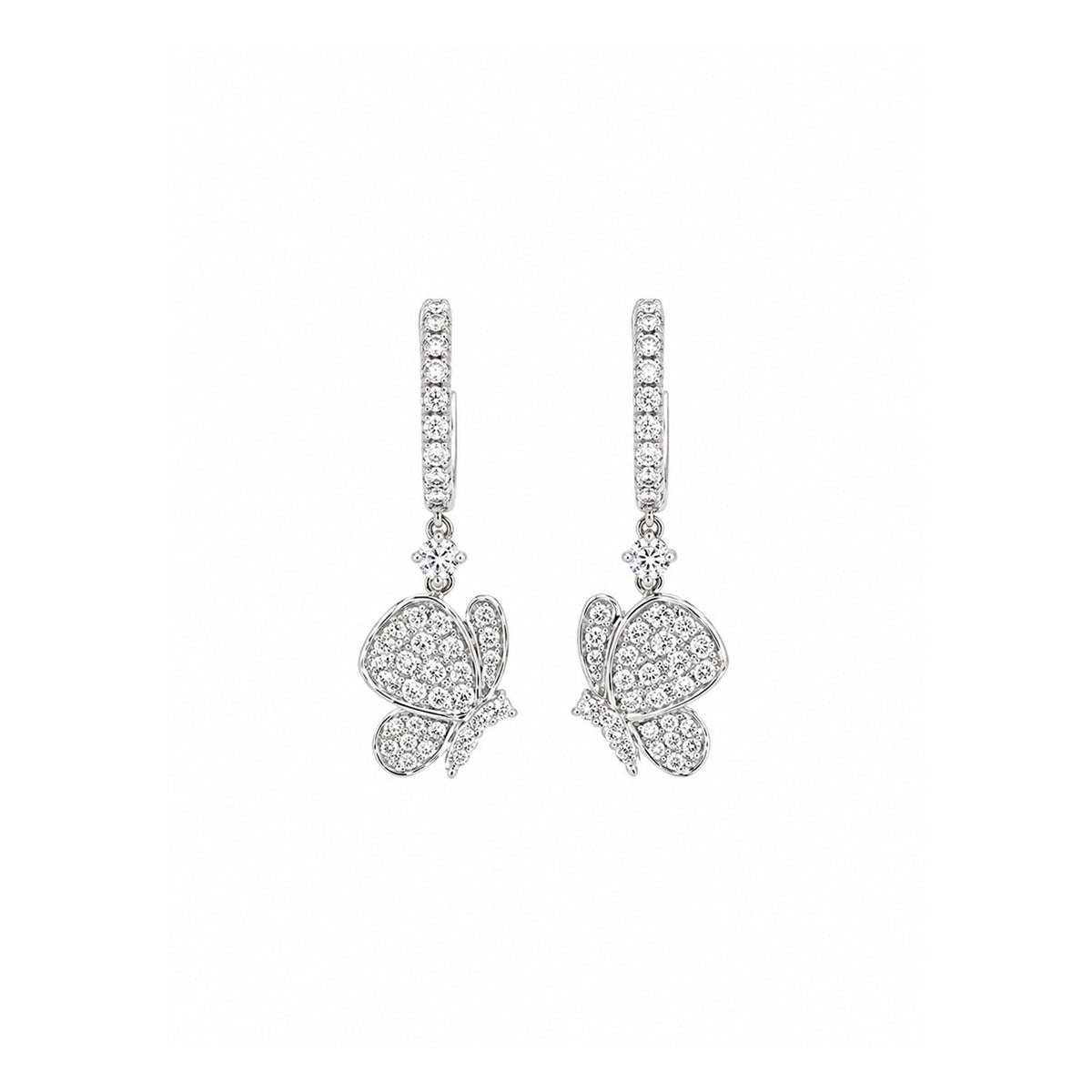 Diamond Butterfly Earrings