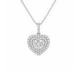 Diamond Heart Necklace-Diamond Heart Necklace