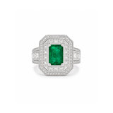 Emerald Diamond Ring-Emerald Diamond Ring
