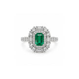 Emerald Diamond Ring-Emerald Diamond Ring