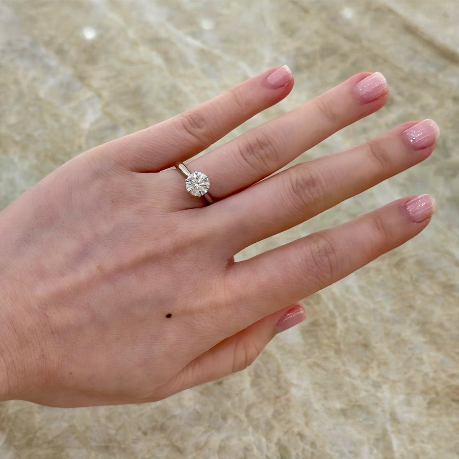 Round Brilliant Cut Diamond Solitaire Engagement Ring