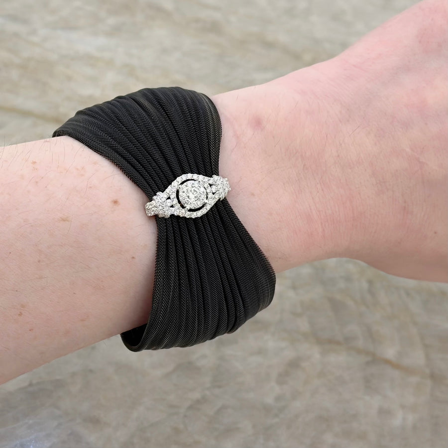 Mesh Diamond Bangle