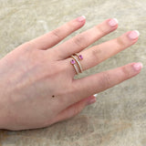 Pink Sapphire Diamond Coil Ring-Pink Sapphire Diamond Coil Ring