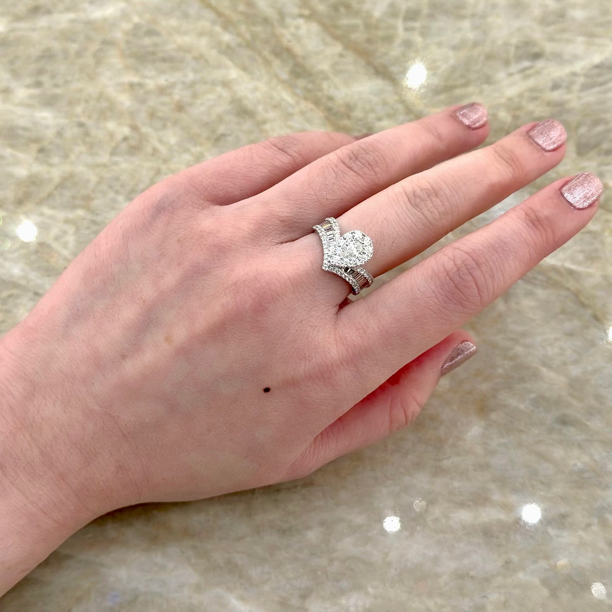 Diamond "V" Ring