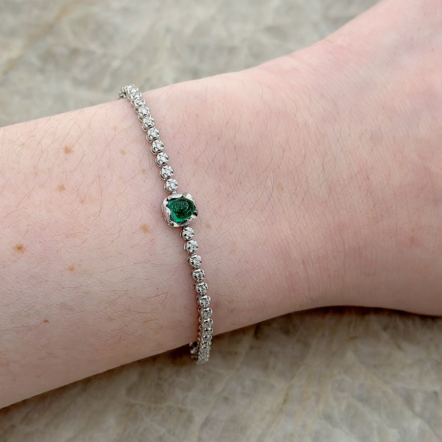 Sugarloaf Emerald Diamond Bracelet