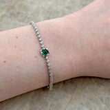 Sugarloaf Emerald Diamond Bracelet-Sugarloaf Emerald Diamond Bracelet