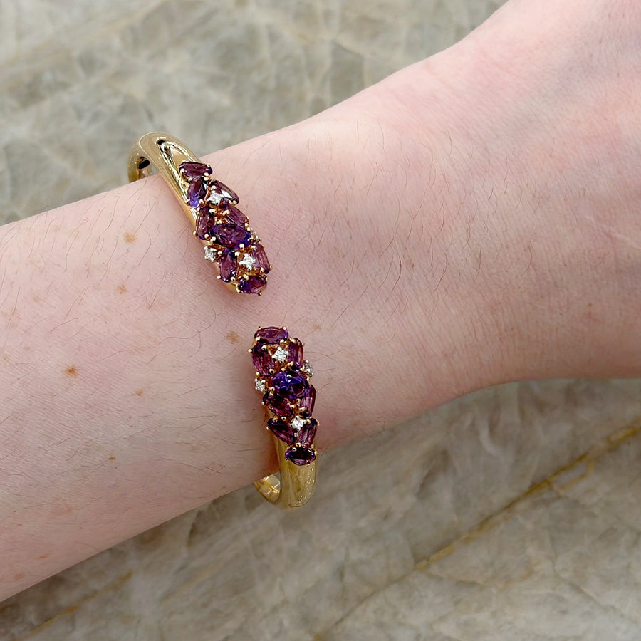 UGO Cala Amethyst Diamond Open Bangle