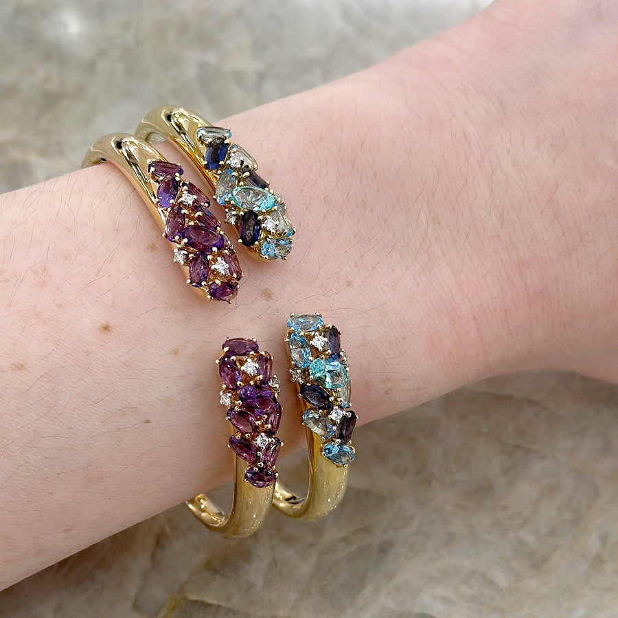 UGO Cala Amethyst Diamond Open Bangle