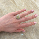 Radiant Cut Fancy Light Yellow Diamond 3 Stone Engagement Ring-Radiant Cut Fancy Light Yellow Diamond 3 Stone Engagement Ring