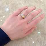 Two Tone Diamond Heart Ring with Secret 
