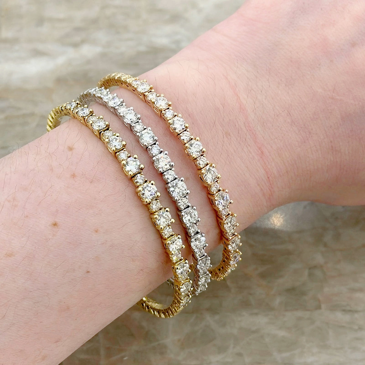 A Link Diamond Halfway Bangle