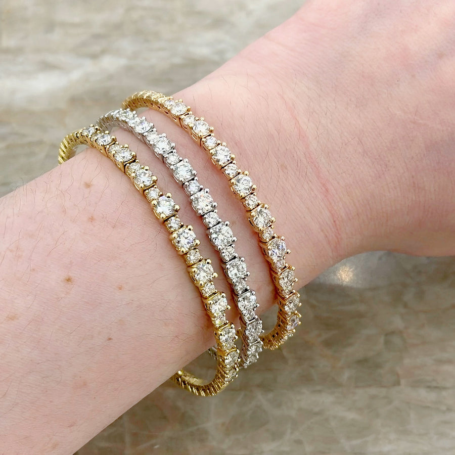A Link Diamond Halfway Bangle