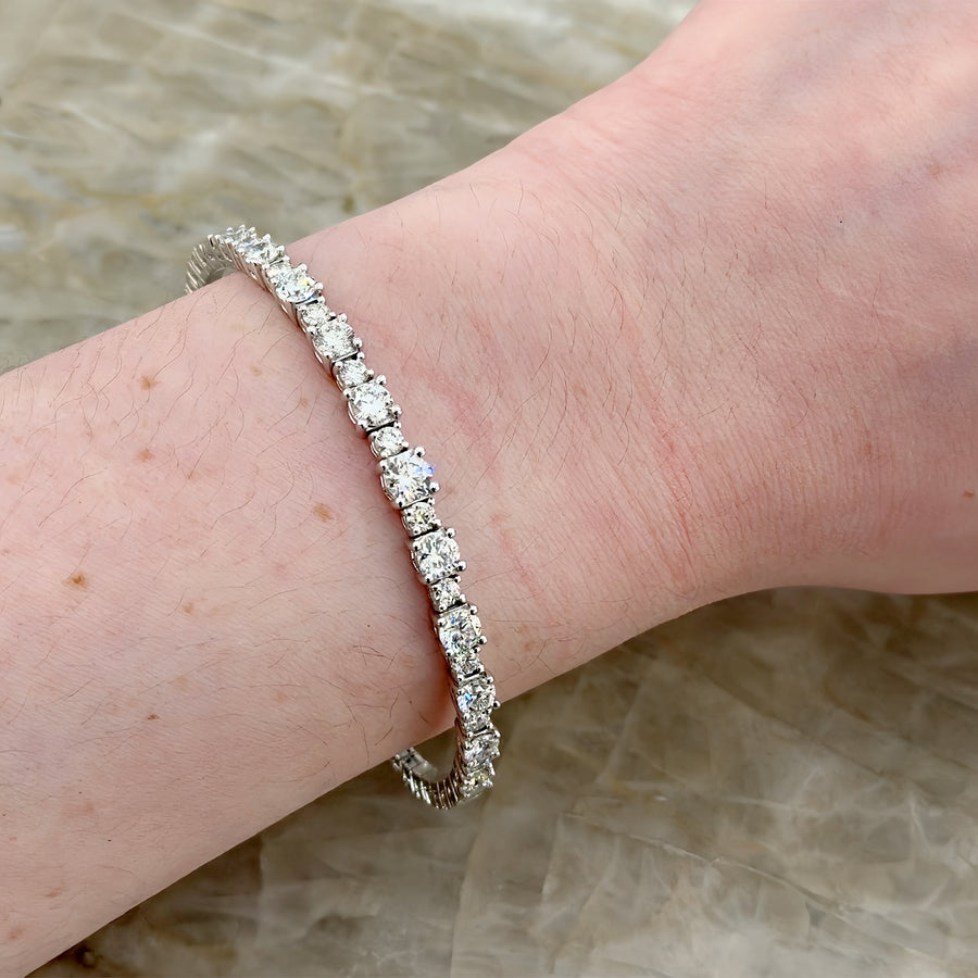 A Link Diamond Halfway Bangle