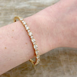 A Link Diamond Halfway Bangle-A Link Diamond Halfway Bangle