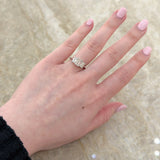 Emerald Cut Diamond 3 Stone Engagement Ring-Emerald Cut Diamond 3 Stone Engagement Ring