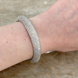 Pave Diamond Halfway Bangle-Pave Diamond Halfway Bangle