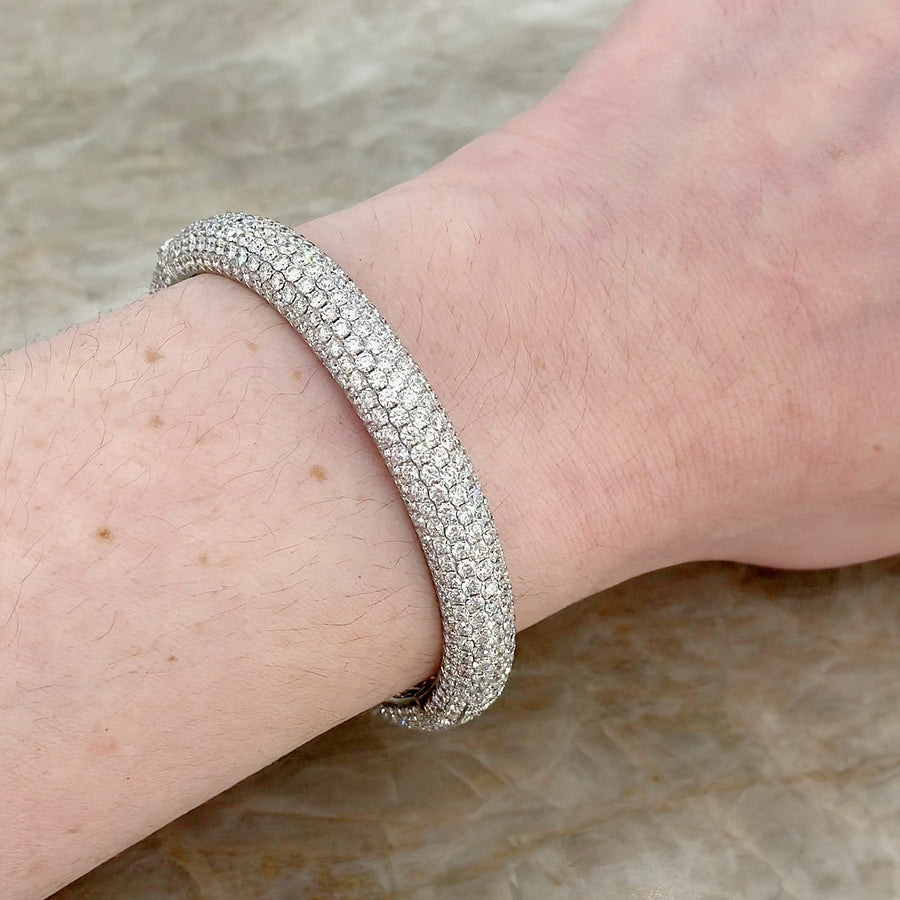 Pave Diamond Eternity Bangle