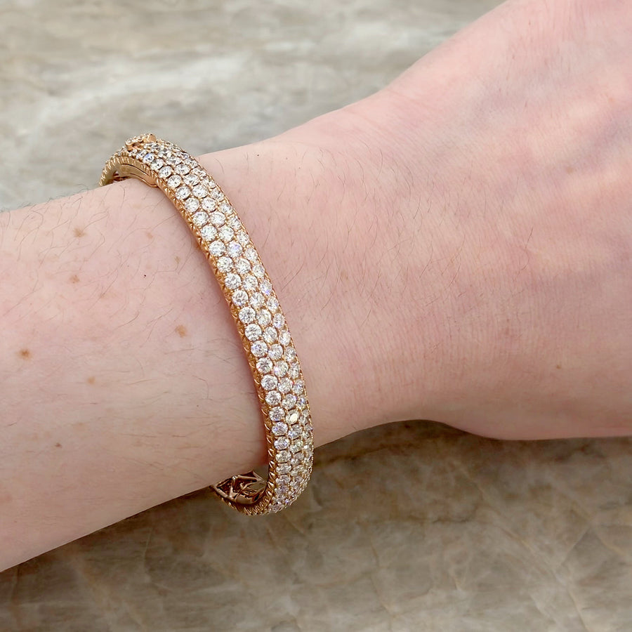 Pave Diamond Eternity Bangle