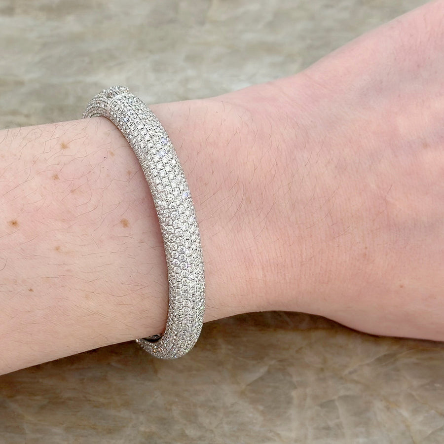 Pave Diamond Eternity Bangle