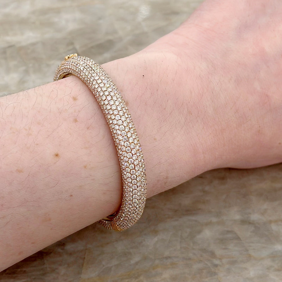 Pave Diamond Eternity Bangle