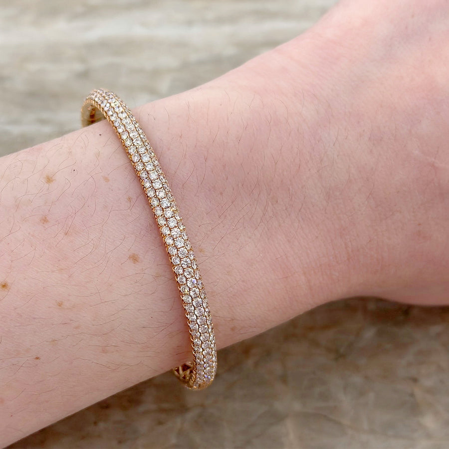 Pave Diamond Eternity Bangle