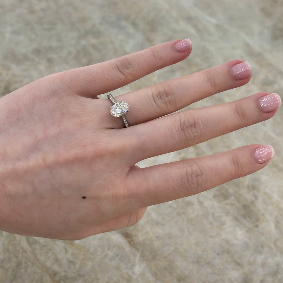 Oval Brilliant Cut Diamond Engagement Ring