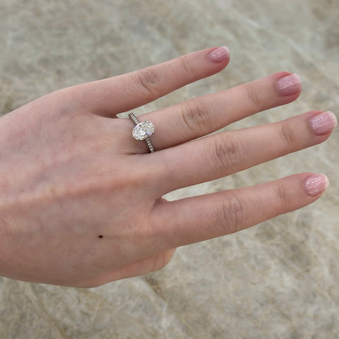 Oval Brilliant Cut Diamond Engagement Ring-Oval Brilliant Cut Diamond Engagement Ring