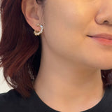 Baguette Diamond Hoop Earrings-Baguette Diamond Hoop Earrings