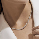 De Beers Classic Eternity Line Round Brilliant Diamond Necklace-De Beers Classic Eternity Line Round Brilliant Diamond Necklace N10211500A042