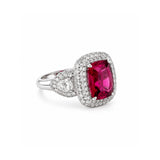 Rubellite Diamond Ring-Rubellite Diamond Ring