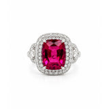 Rubellite Diamond Ring-Rubellite Diamond Ring