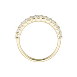 Emerald Cut Diamond Halfway Band-Emerald Cut Diamond Halfway Band