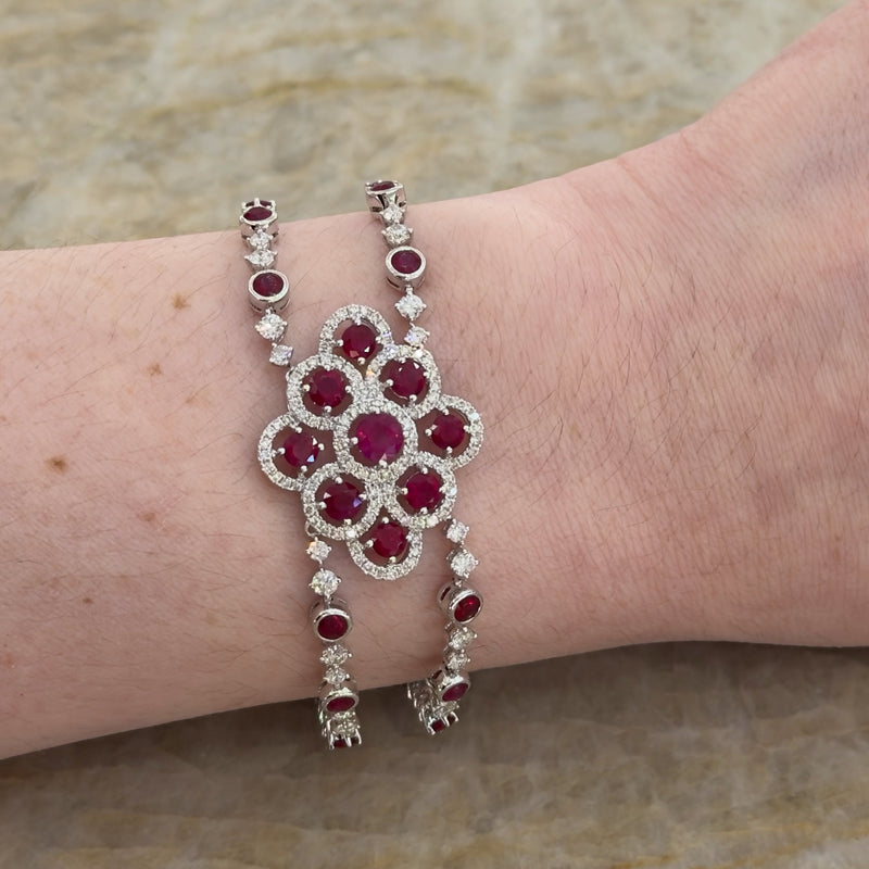 Ruby Diamond Bracelet-Ruby Diamond Bracelet
