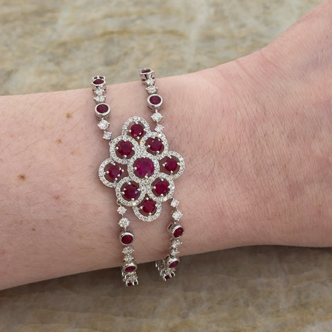 Ruby Diamond Bracelet-Ruby Diamond Bracelet