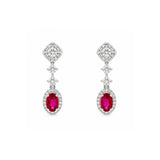 Ruby Diamond Earrings-Ruby Diamond Earrings