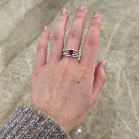 Ruby Diamond Ring-Ruby Diamond Ring