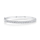 Shy Creation Diamond Bangle 3.04 CT-Shy Creation Diamond Bangle in 14 karat white gold with diamonds totaling 3.04 carats.