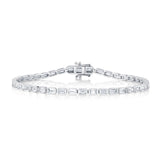 Shy Creation Diamond Baguette Bezel Tennis Bracelet 2.20 CT-Shy Creation Diamond Baguette Bezel Tennis Bracelet 2.20 CT