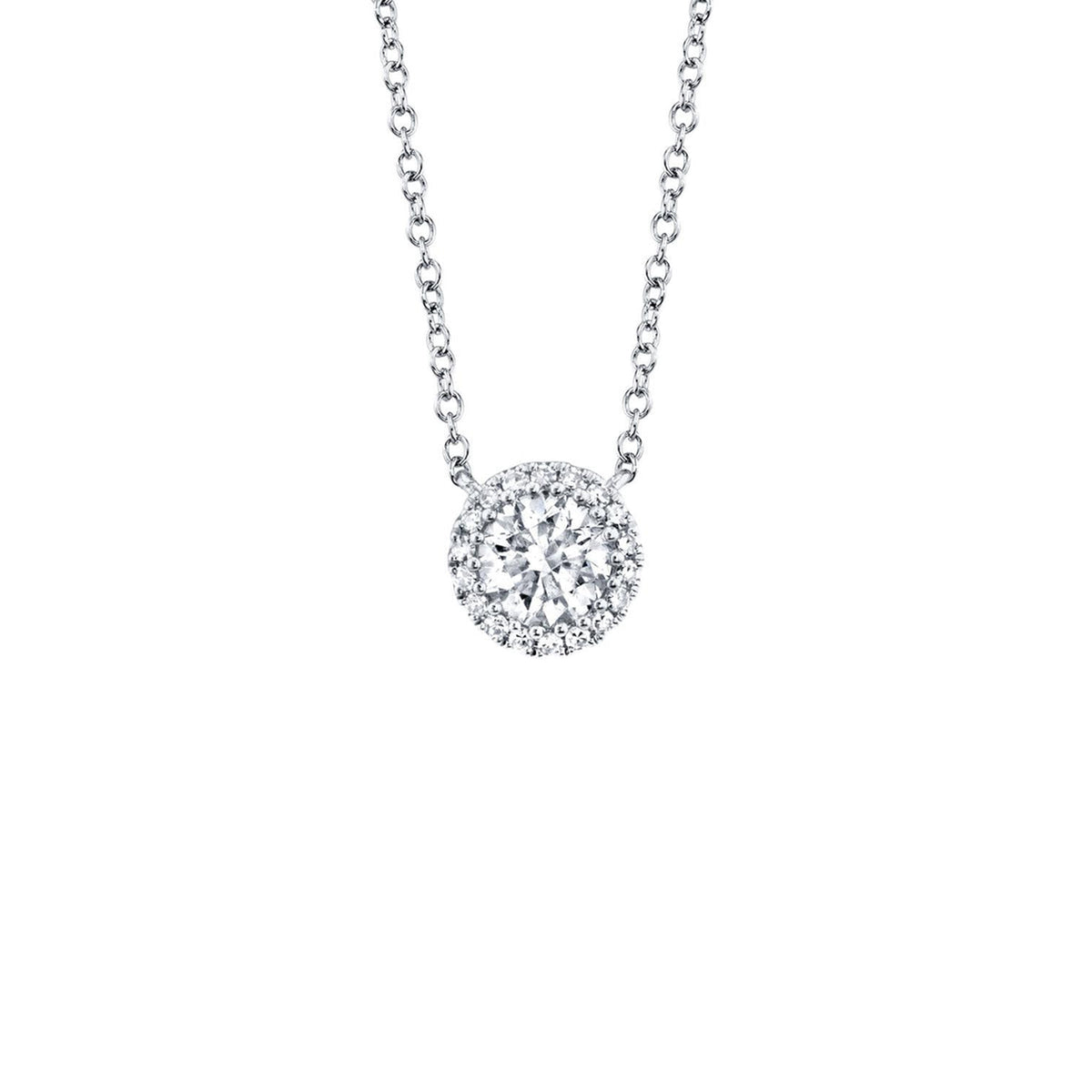 Shy Creation Diamond Halo Necklace 0.40 CT - SC55005460