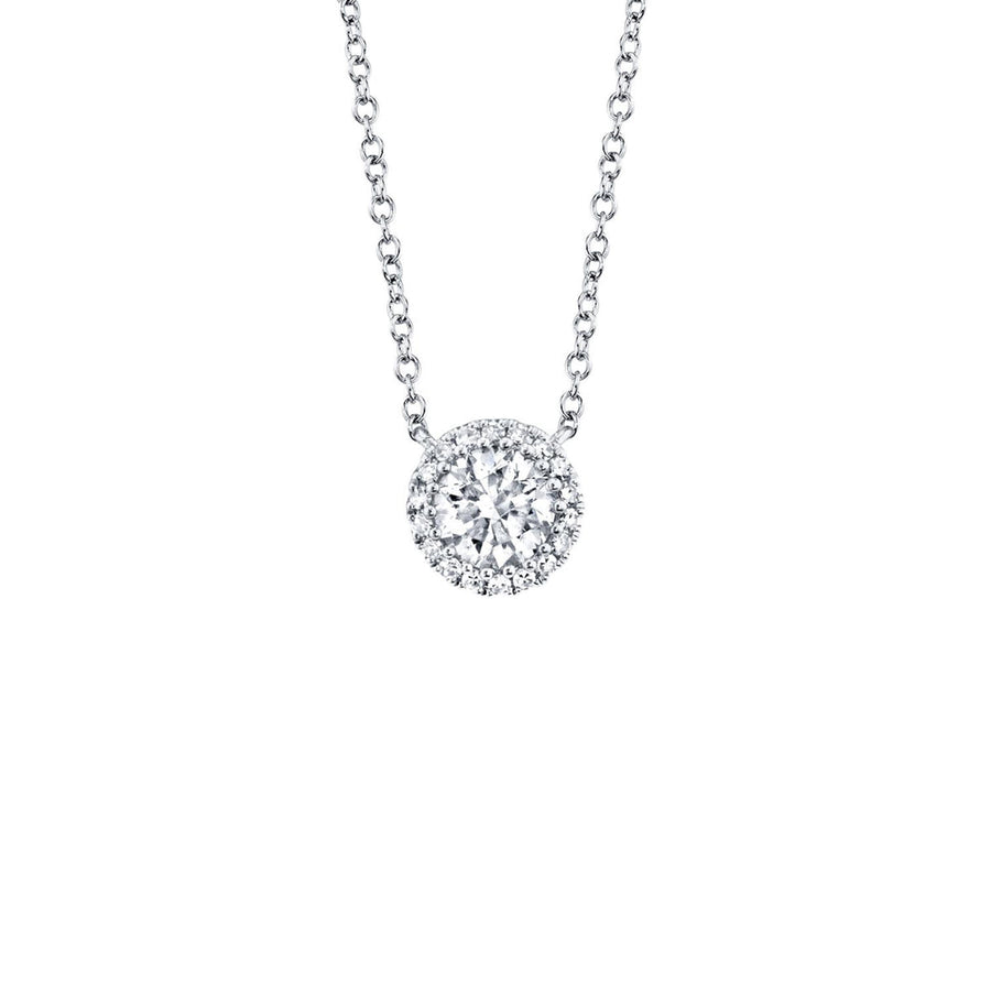 Shy Creation Diamond Halo Necklace 0.40 CT - SC55005460