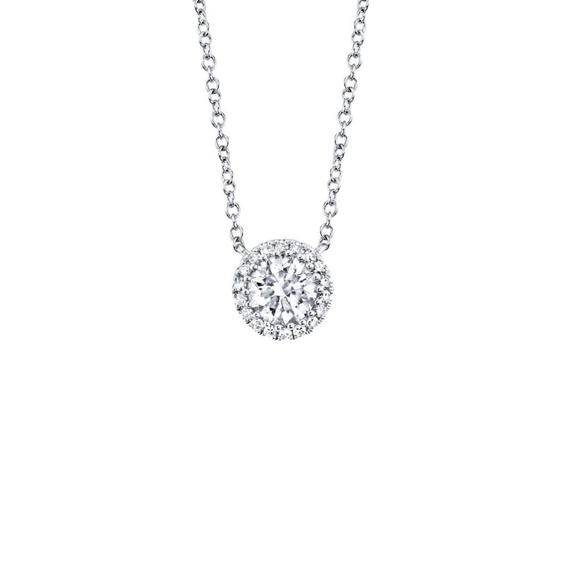 Shy Creation Diamond Halo Necklace 0.40 CT-Shy Creation Diamond Halo Necklace 0.40 CT - SC55005460
