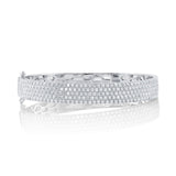 Shy Creation Diamond Pave Bangle 3.82 CT-Shy Creation Diamond Pave Bangle in 14 karat white gold with diamonds totaling 3.82 carats.