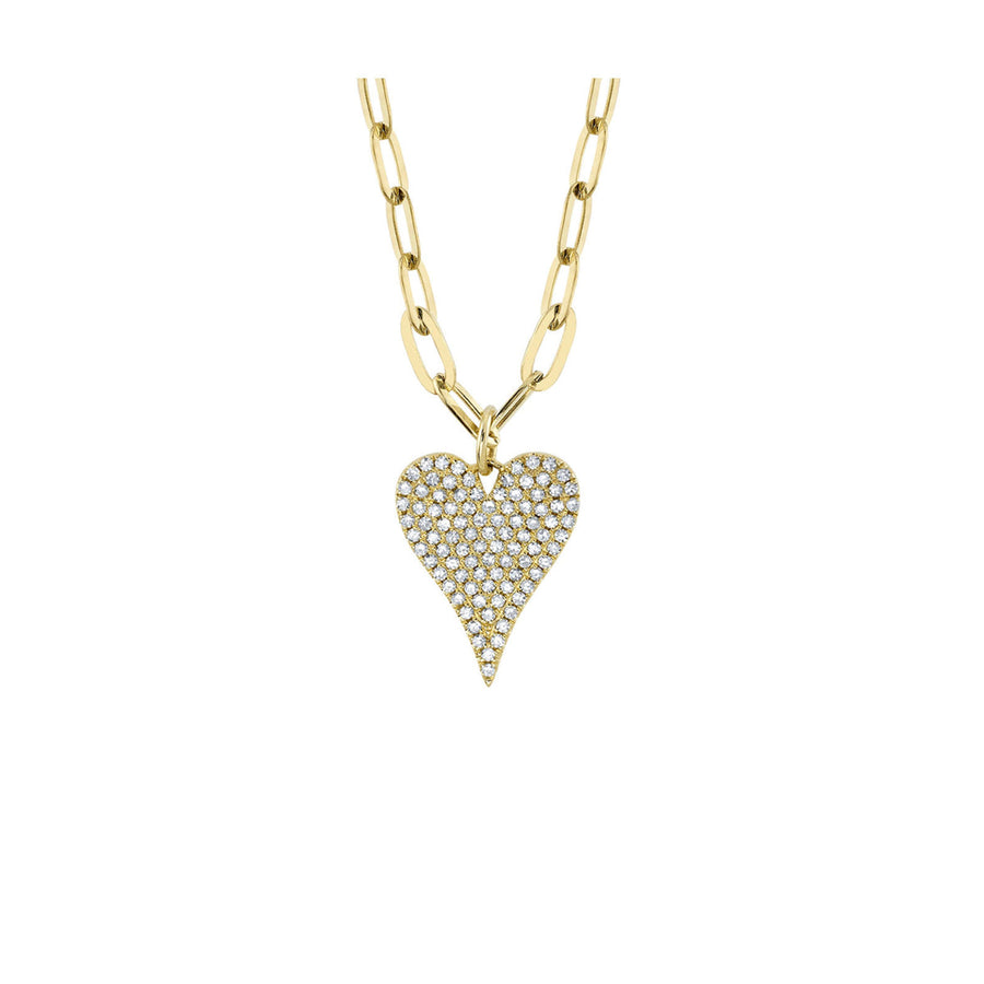 Shy Creation Heart Paper Clip Necklace