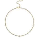 Shy Creation Diamond Bezel Tennis Necklace 2.89 CT-Shy Creation Diamond Bezel Tennis Necklace 2.89 CT