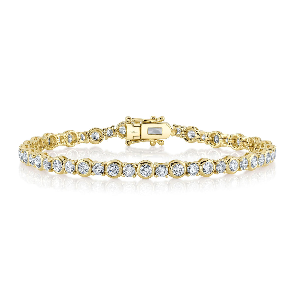 Shy Creation Diamond Bezel Tennis Bracelet 4.65 CT