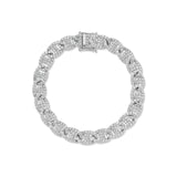 Shy Creation Diamond Link Bracelet 4.05 CT-Shy Creation Diamond Link Bracelet in 14 karat white gold with diamonds totaling 4.05 carats.