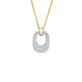 Shy Creation Diamond Pave Chopin Chain Necklace 0.37 CT-Shy Creation Diamond Pave Chopin Chain Necklace 0.37 CT