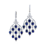 Sapphire and Diamond Chandelier Earrings-Sapphire and Diamond Chandelier Earrings
