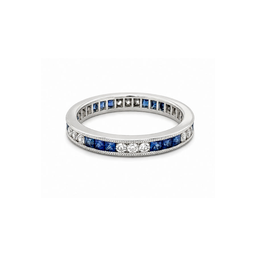 Sapphire Diamond Band
